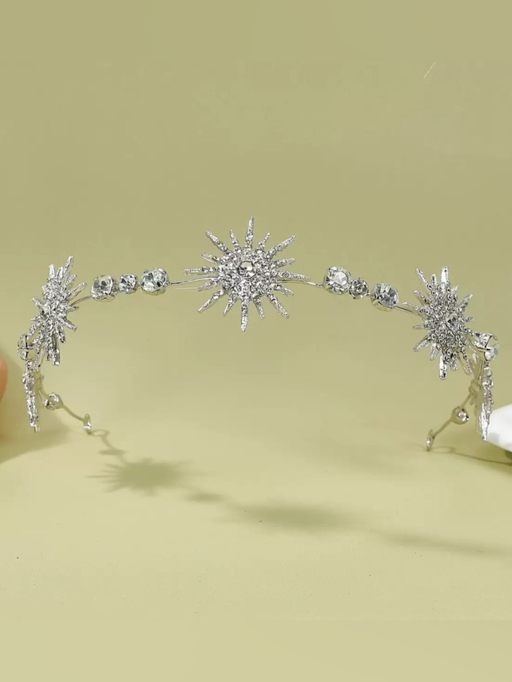 Silver Starburst Crystal Headband